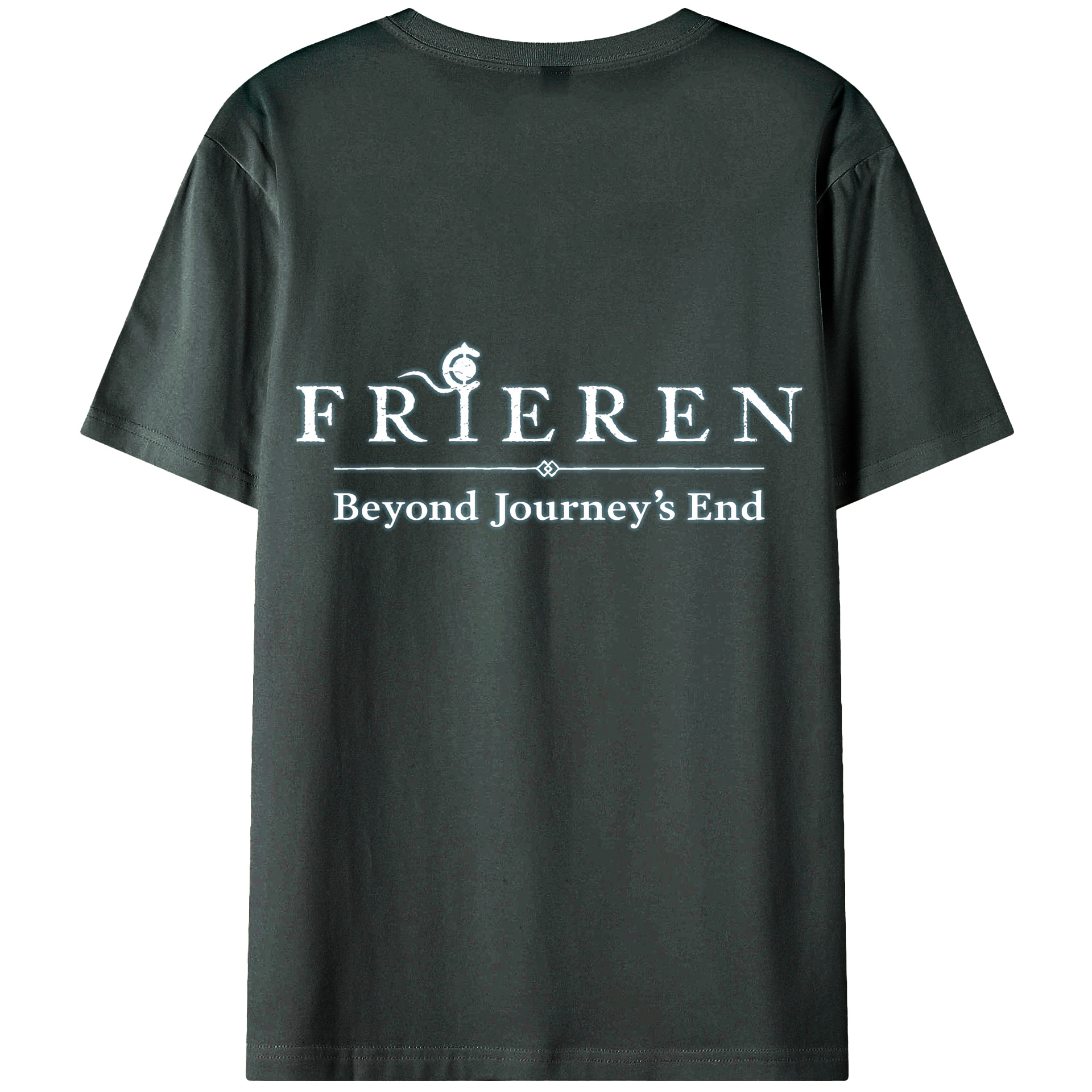 （画像用） 葬送のフリーレン Frieren 綿100％ メンズ半袖Tシャツ（バックプリント） 通気性